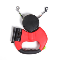 Automatic LED Double-Headed Dog Walking Leash