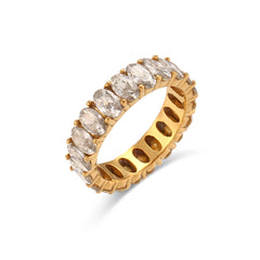 Antoinette Gold Ring with Diamond Simulant