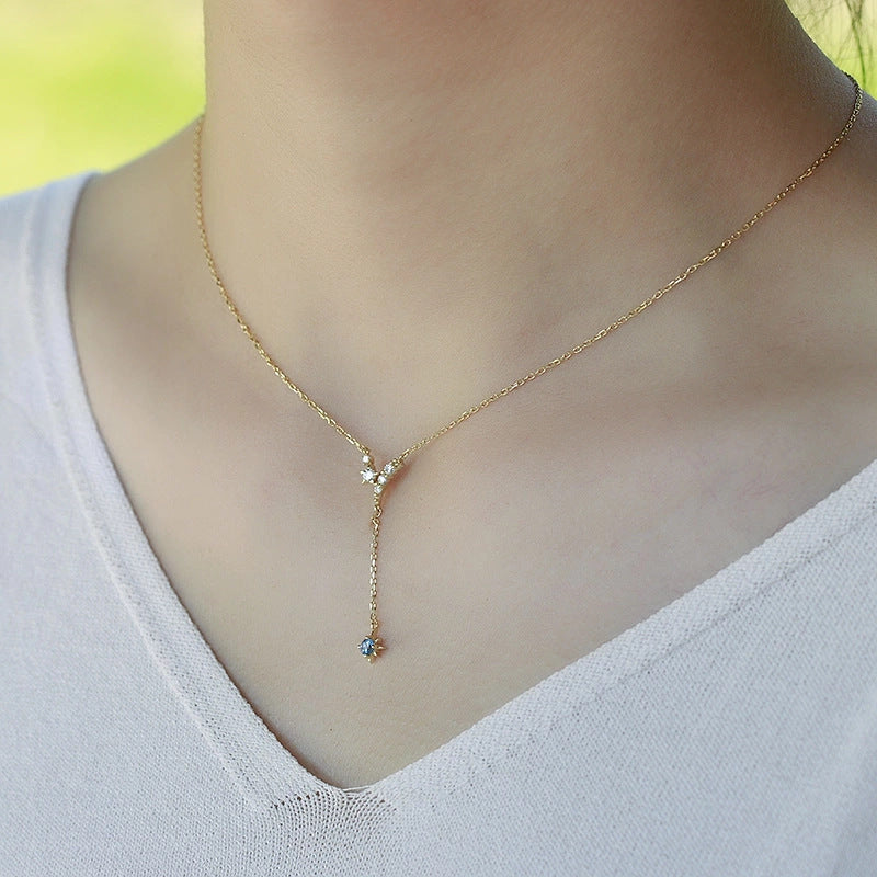 Five-pointed Star Y-shaped Tassel Necklace For Women