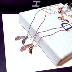 Fashionable Korean Style Leaf Pendant Choker Necklace