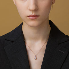 Small Silver Plated 14K Gold Amethyst Bread Pearl Earrings