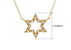 Jewelry Hexagon Star Necklace Clavicle Chain