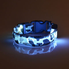 LED Glow Camouflage Dog Collar - Durable Pet Accessory